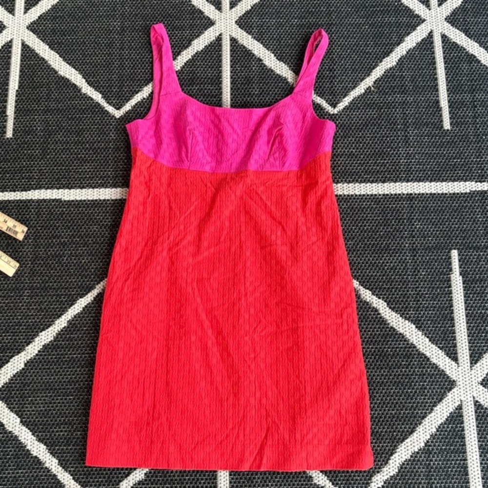 NEW J. Crew Women’s Colorblock Sheath Dress size 8 Pink Red Classic Vacation NWT